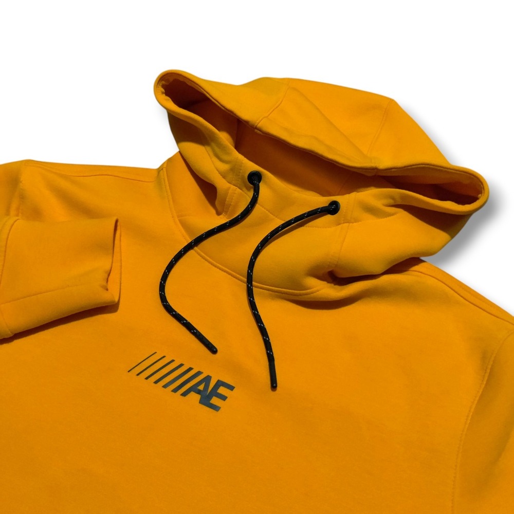American Eagle Hoodie Mens Size S Yellow Gold Drawstring Pullover Sweatshirt New